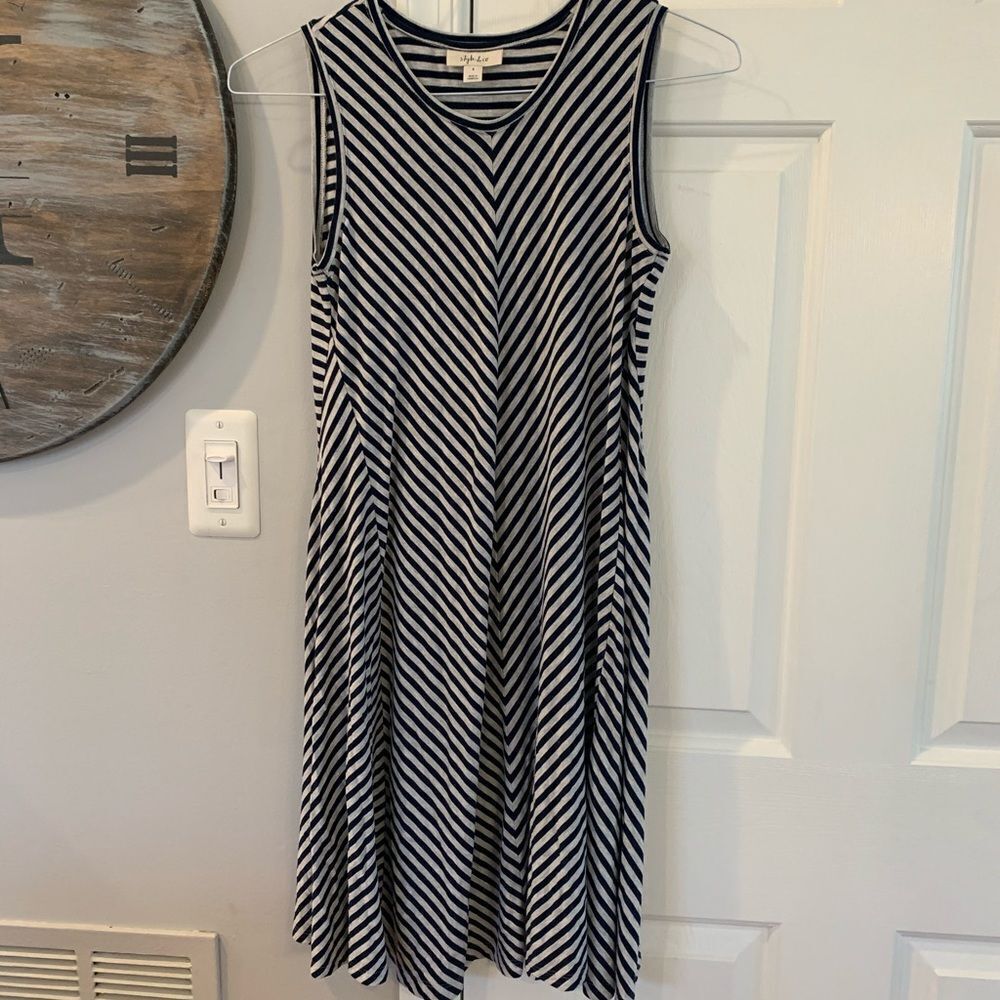 Style & Co. Striped Slinky Knit Dress s. S
